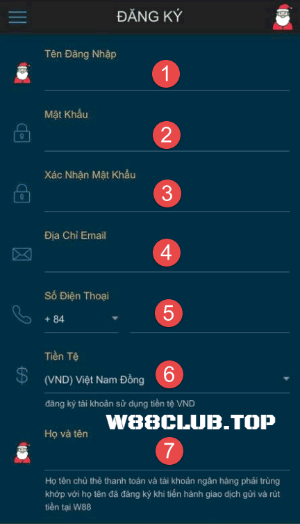 Dang ky tai khoan W88 tren dien thoai - Hinh 2