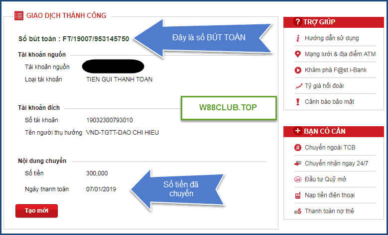 Gui tien vao W88 - Hinh thuc chuyen khoan - Hinh 5