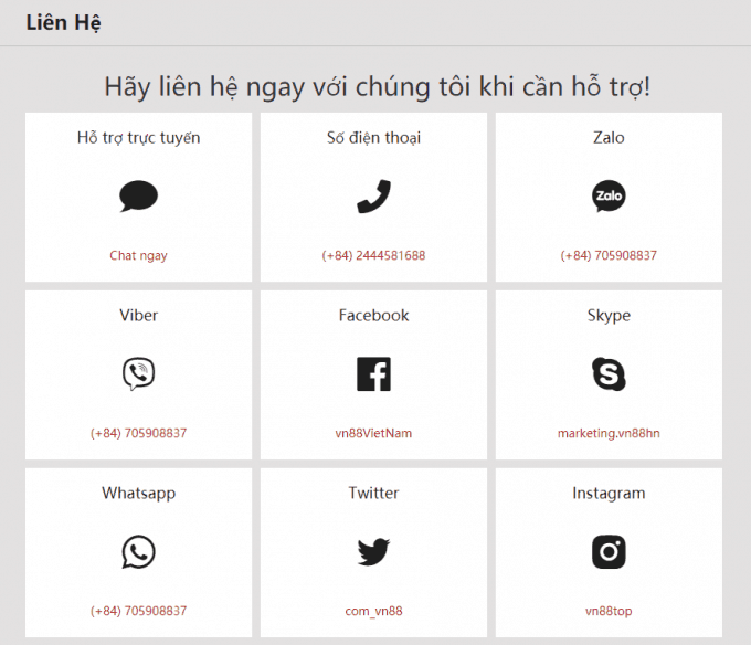 Hỗ trợ chuyên nghiệp ân cần nhất từ VN88