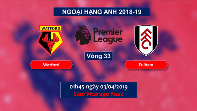 Soi kèo Watford vs Fulham 03/4/2019 – Ngoại Hạng Anh