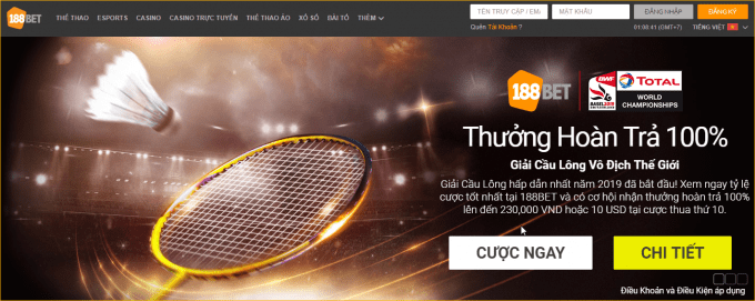 Khuyến mãi đặc biệt từ 188BET casino
